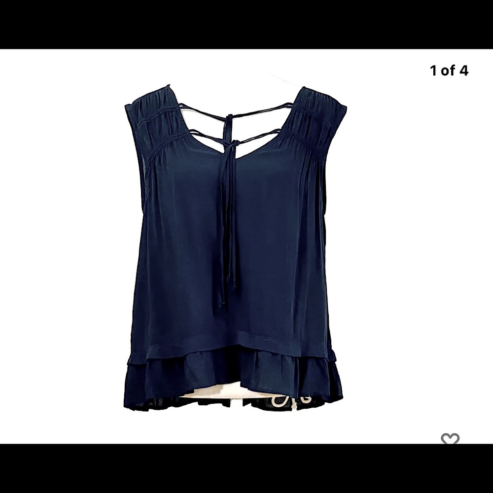 Velvet by Graham & Spencer navy blouse